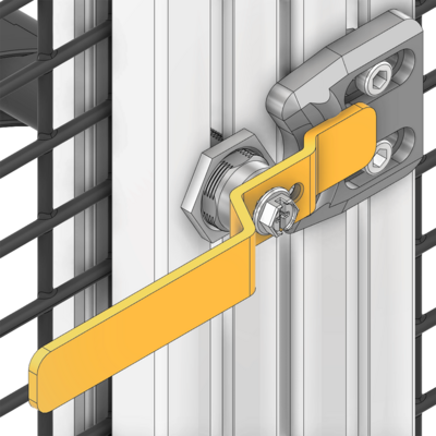 50-010-8 MODULAR SOLUTIONS PART<br>1/4 TURN L-HANDLE W/ EGRESS SAFETY HANDLE